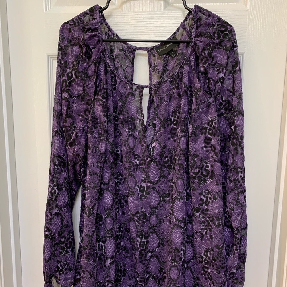 Lovely Purple Top with Front and Back Cut-Outs